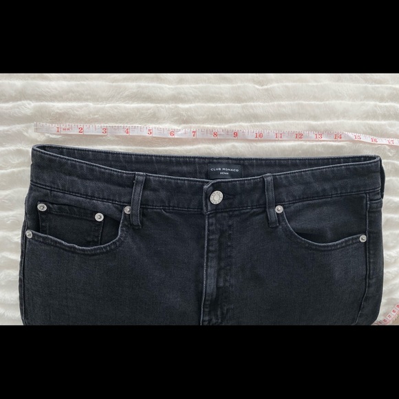 Club Monaco High Rise Skinny Jeans in Wash Black - Picture 5 of 11